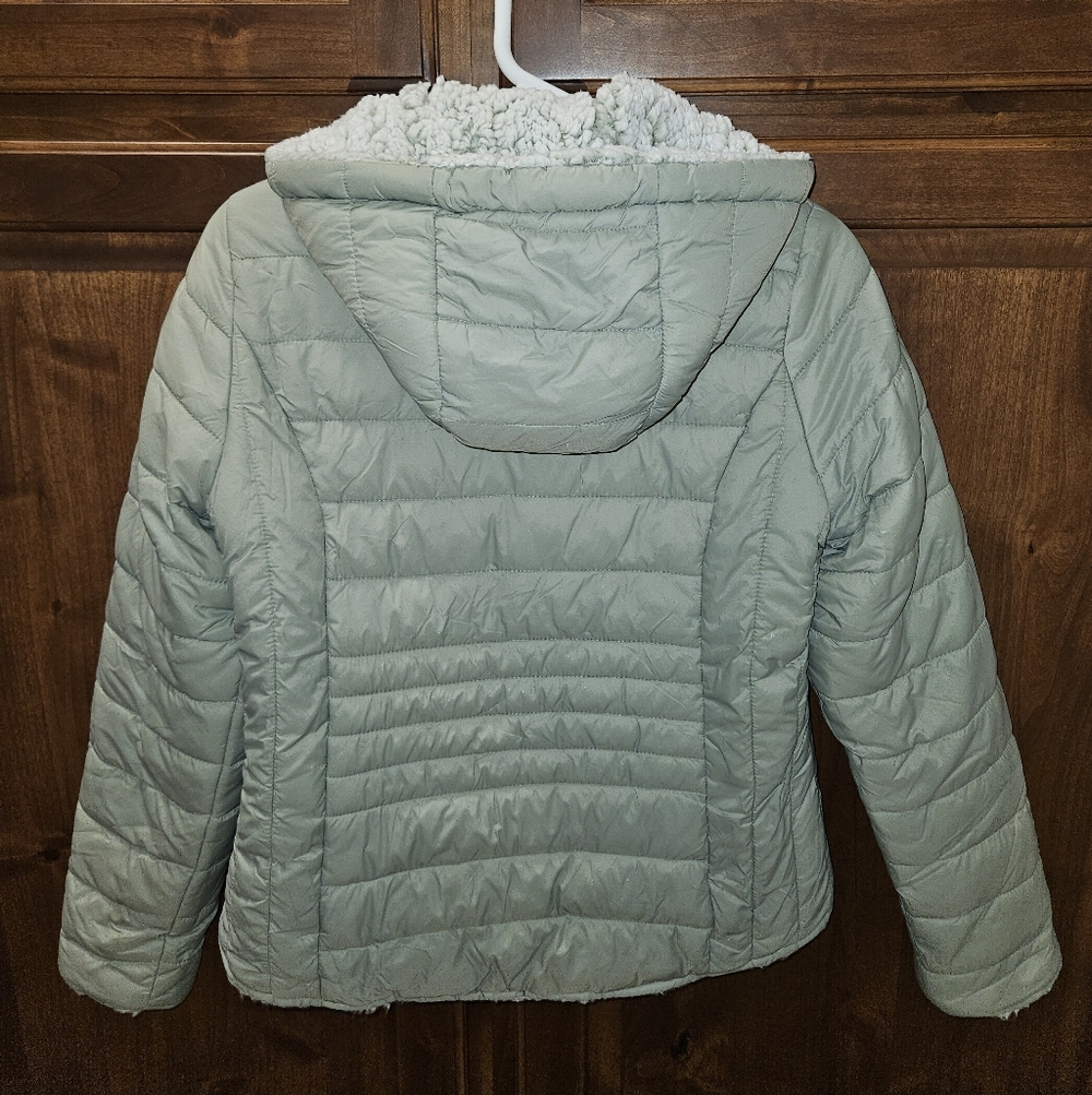 Love Tree Reversible Sherpa-Lined Quilted Jacket – Size Small - Picture 3 of 9